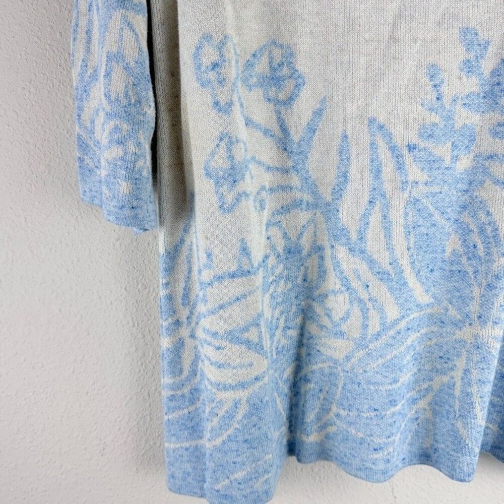 Soft Surroundings Womens Large Sweater Long Sleeve Knit Pullover Floral Artsy - Picture 7 of 9